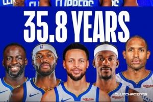 美媒对比新赛季潜在首发平均年龄：快船31.6岁VS勇士35.8岁